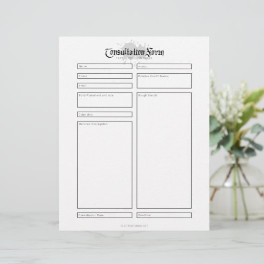 Raadplegingsformulier (Staand voorkant)