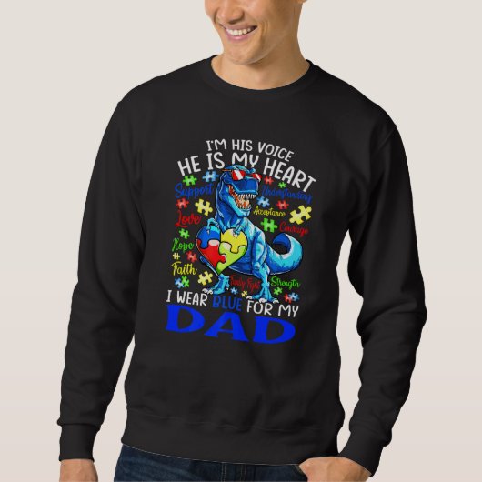 Raadsel Ik Draag Blauw Voor Mijn Vader Autisme Bew Trui (Voorkant)