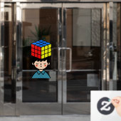 raadsel raamsticker (Kantoordeur)