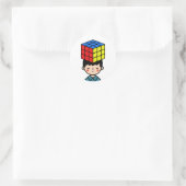 raadsel ronde sticker (Tas)