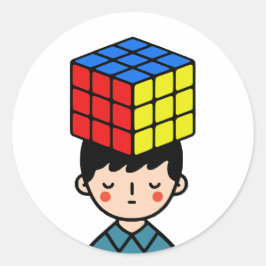 raadsel ronde sticker