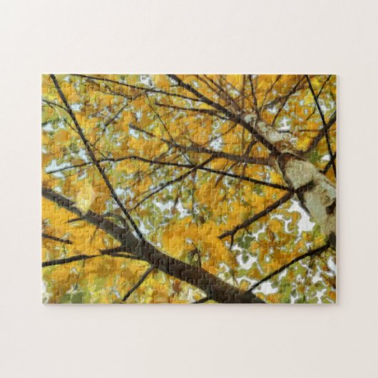 Raadsel van de Foto van de Boom van de Berk van de Legpuzzel (Horizontaal)