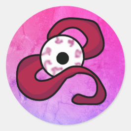 raadselachtig verstrengeld oog ronde sticker