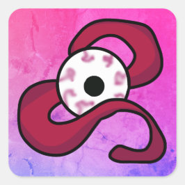 raadselachtig verstrengeld oog vierkante sticker