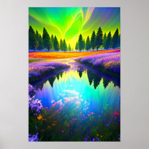 raadselachtig water, mysterieus meer poster