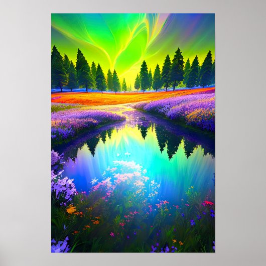 raadselachtig water, mysterieus meer poster (Voorkant)