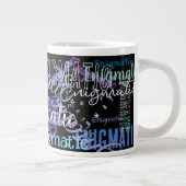 raadselachtige aangepaste herhalende woord/naam grote koffiekop (Rechts)