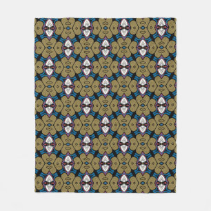 raadselachtige uil en hartpatroon fleece deken