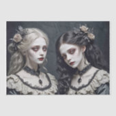 raadselachtige Victoriaans zusters - decoupage - Tissuepapier (Voorkant)