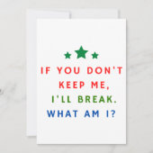 raadsels en antwoorden kaart (Voorkant)