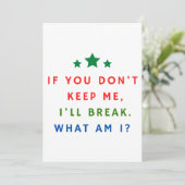 raadsels en antwoorden kaart (Staand voorkant)