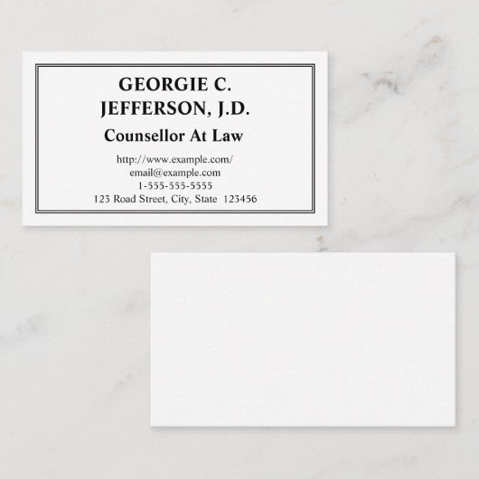  raadsman bij het Visitekaartje van de wet (Voorkant / Achterkant)