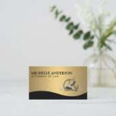 raadsman | goudmetallisch | hamer visitekaartje (Staand voorkant)