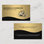 raadsman | goudmetallisch | hamer visitekaartje (Voorkant / Achterkant)