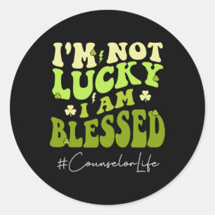 Raadsman, ik heb geen geluk. In Blessed Groovy St Ronde Sticker