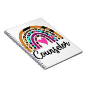 Raadsman Rainbow Leopard Funny School Counselor Notitieboek (Rechterzijde)