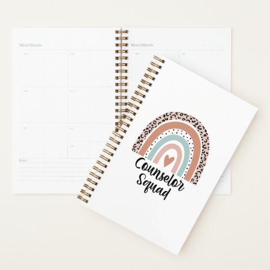 Raadsman Squad Rainbow Leopard School Counsling T Planner (Display)