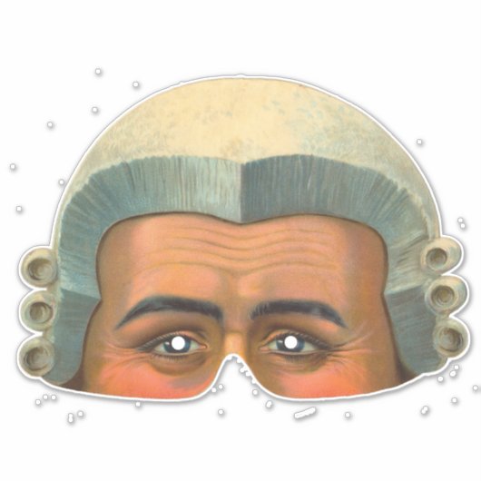 raadsman -  Victoriaans maskeraar Sticker (Voorkant)