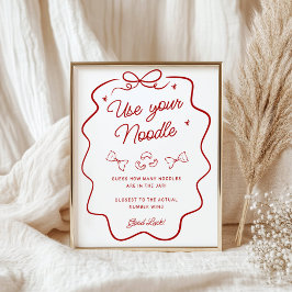 Raadspel, Dat's Amore Rood Doodle, Klein Bord Poster