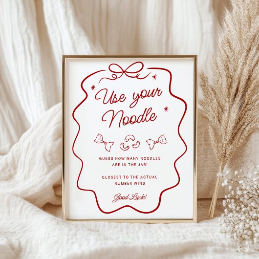 Raadspel, Dat's Amore Rood Doodle, Klein Bord Poster