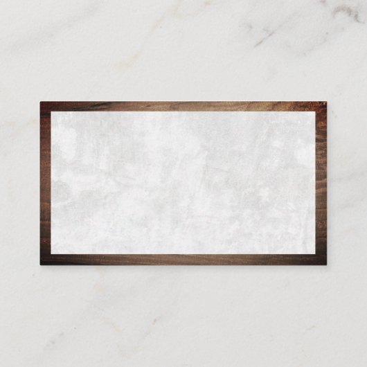 raadsvrouw | Hout Lijst | Witte textuur Visitekaartje (Achterkant)