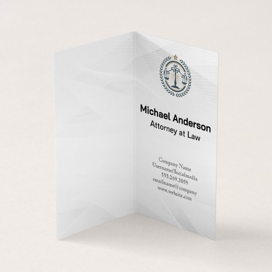 raadsvrouw Justitie | Logo | Zakelijk Man Visitekaartje (Binnen)