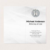 raadsvrouw Justitie | Logo | Zakelijk Man Visitekaartje (Binnenkant ongevouwen)