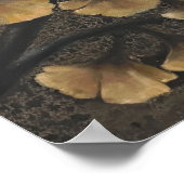 Raaf en Gingko Bladeren Poster (Hoek)