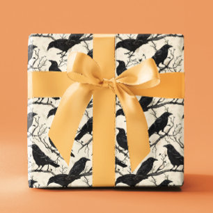 Raaf Halloween Kraai Herfst Cadeaupapier