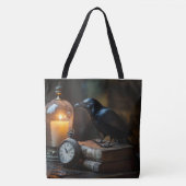 Raaf in de bibliotheek tote bag (Voorkant)