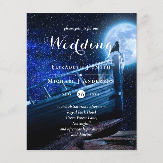 Raaf in het maanlicht Donkere lucht Goth huwelijks (Voorkant)