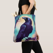 Raaf in het maanlicht Halloween Tote Bag (Dichtbij)