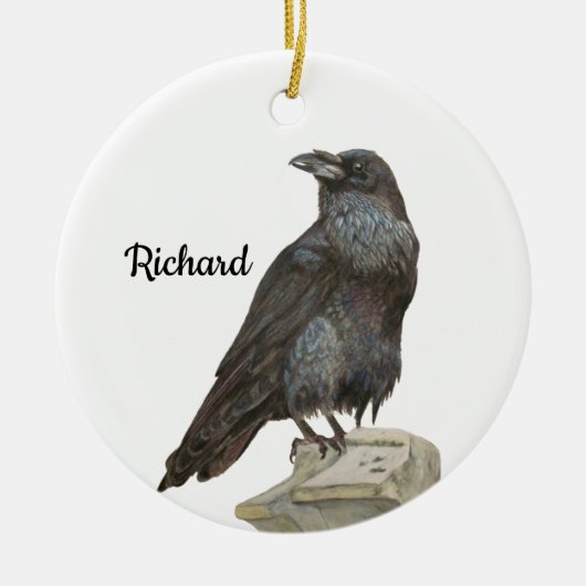 Raaf Keramisch Ornament (Voorkant)