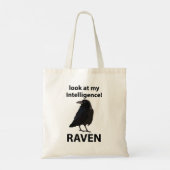 Raaf Kijk naar mijn Intelligentie Raaf Tote Bag (Achterkant)