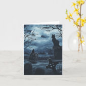 Raaf Lege Notecard van de Maatschappij van de Kat Kaart (Gele Bloem)