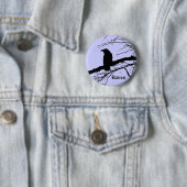 Raaf op de Boom Ronde Button 5,7 Cm (In situ)