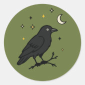 Raaf Ronde Sticker (Voorkant)