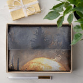 Raaf vliegend over gotische kathedraal decoupage tissuepapier (Geschenk)