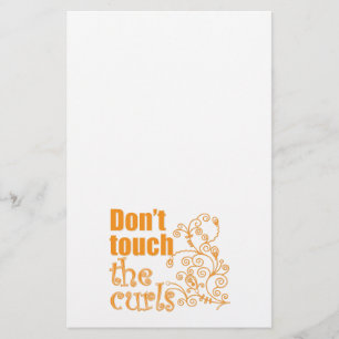 Raak de Curls niet aan. Briefpapier