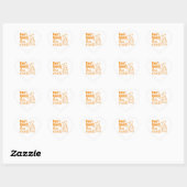 Raak de Curls niet aan. Hart Sticker (Vel)