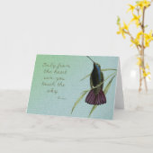 Raak de Kolibrie van de Hemel Kaart (Gele Bloem)