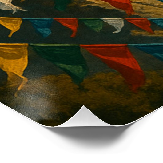 Raak de lucht aan in Tibet en China Perfect Poster (Hoek)