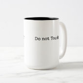 Raak de mok van Two-Tone koffie niet aan (Voorkant rechts)