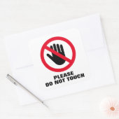 Raak de vierkante stickers van het waarschuwingste (Envelop)