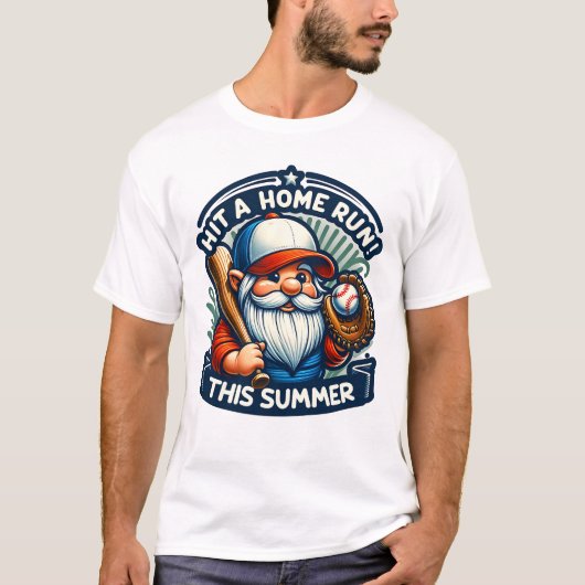 Raak een home run deze zomer t-shirt (Voorkant)