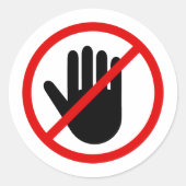 Raak geen stickers aan met een verboden teken (Voorkant)