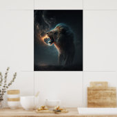 Raak het boze leeuwenposter niet aan poster (Keuken)