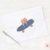 Raak het dek ronde sticker (Envelop)