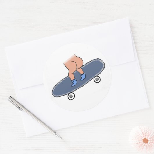 Raak het dek ronde sticker (Envelop)