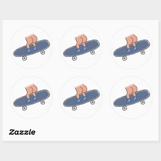 Raak het dek ronde sticker (Vel)